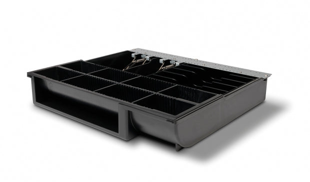 Safescan 4141-T2 – Kassenladen-Einsatz, 6 Scheine/8 Münzen, 358 × 328 × 64 mm, Schwarz, für SD-4141, HD-4141S