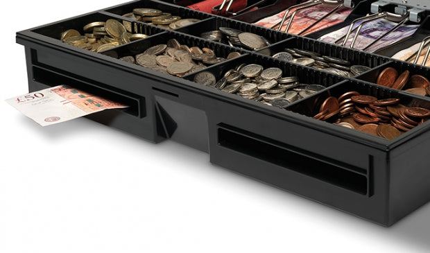 Safescan 4646T – Kassenladen-Einsatz, 5 Scheine/8 Münzen, 410 × 350 × 64 mm, für HD-4646S, Schwarz