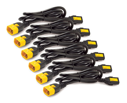 APC Netzkabel, IEC C13 auf IEC C14, verriegelbar, 1,8 m, 6 Stück