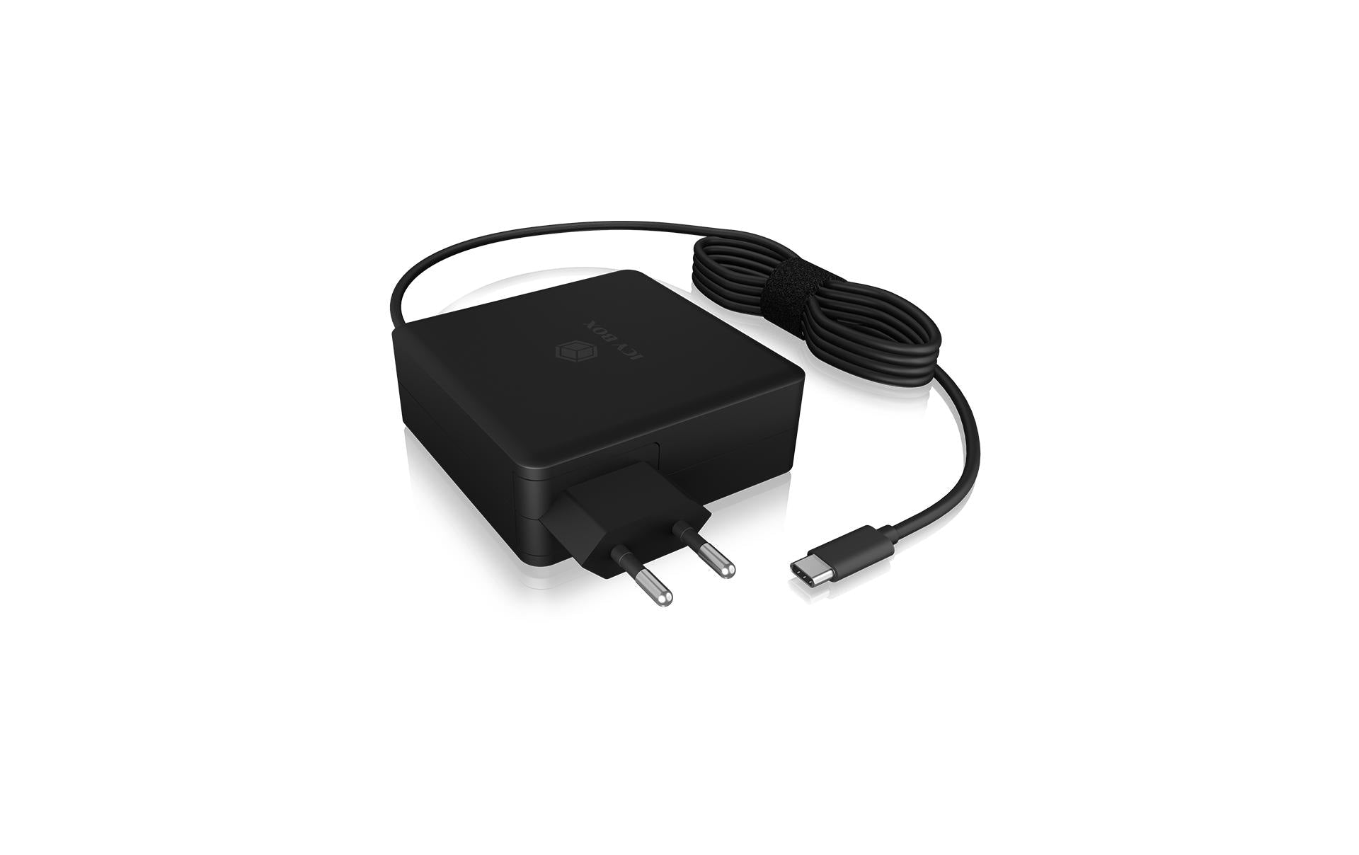 ICY BOX IB-PS101-PD USB-Ladegerät 90 W – USB-C×1, USB-A×1 – PD – für Laptop, Smartphone, Tablet
