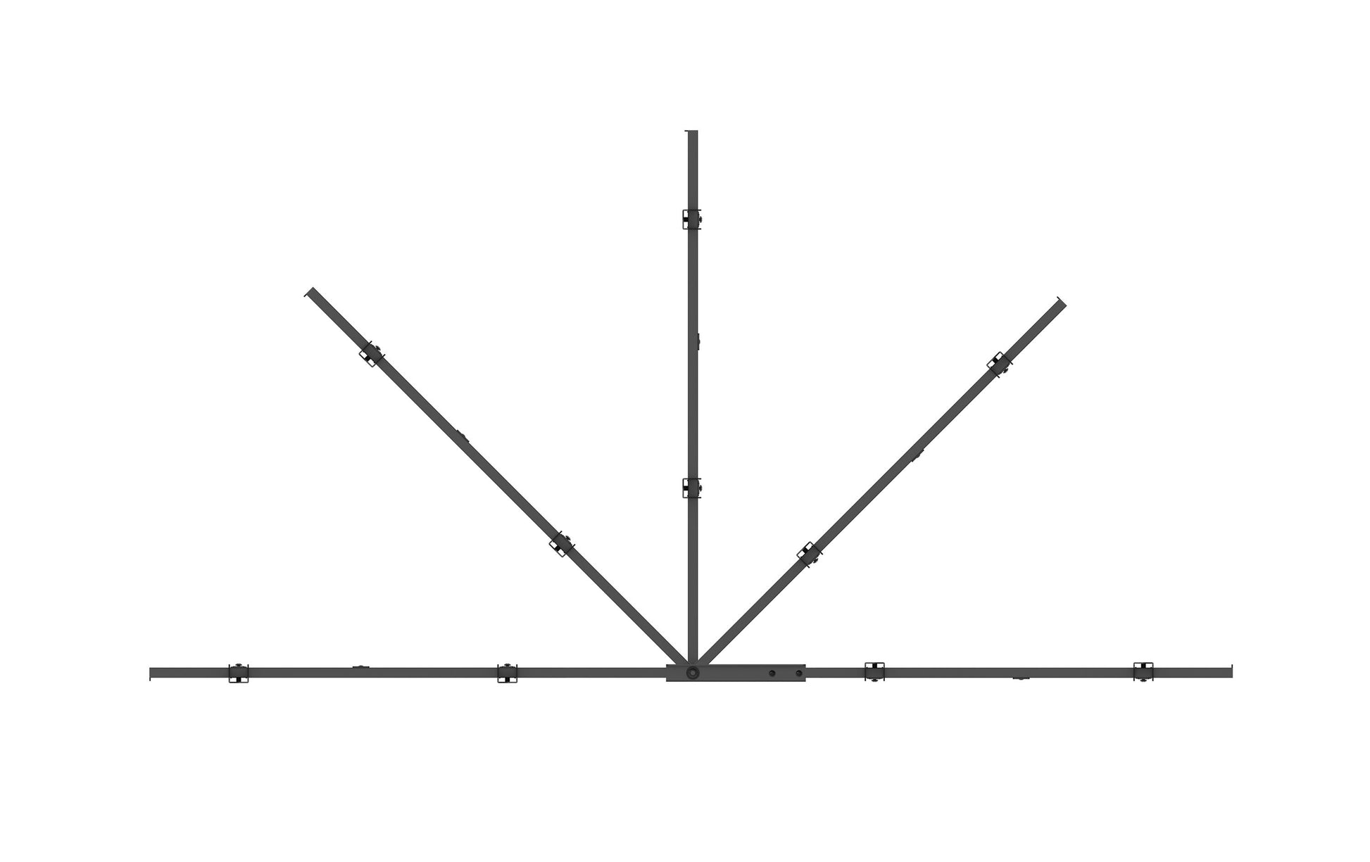 Multibrackets Wandhalterung, schwenkbar, für 46", VESA 400×400, bis 25 kg, Schwarz
