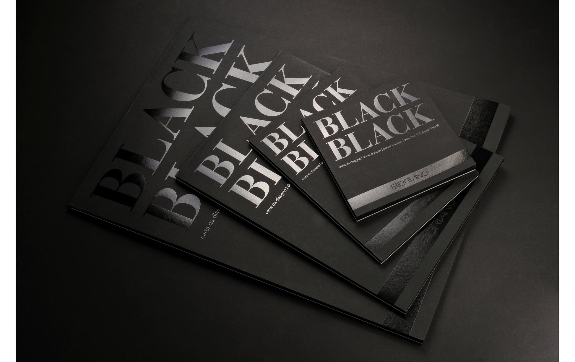 Fabriano Black Black Zeichenpapier – A3, 300 g/m², schwarz, 20 Blätter