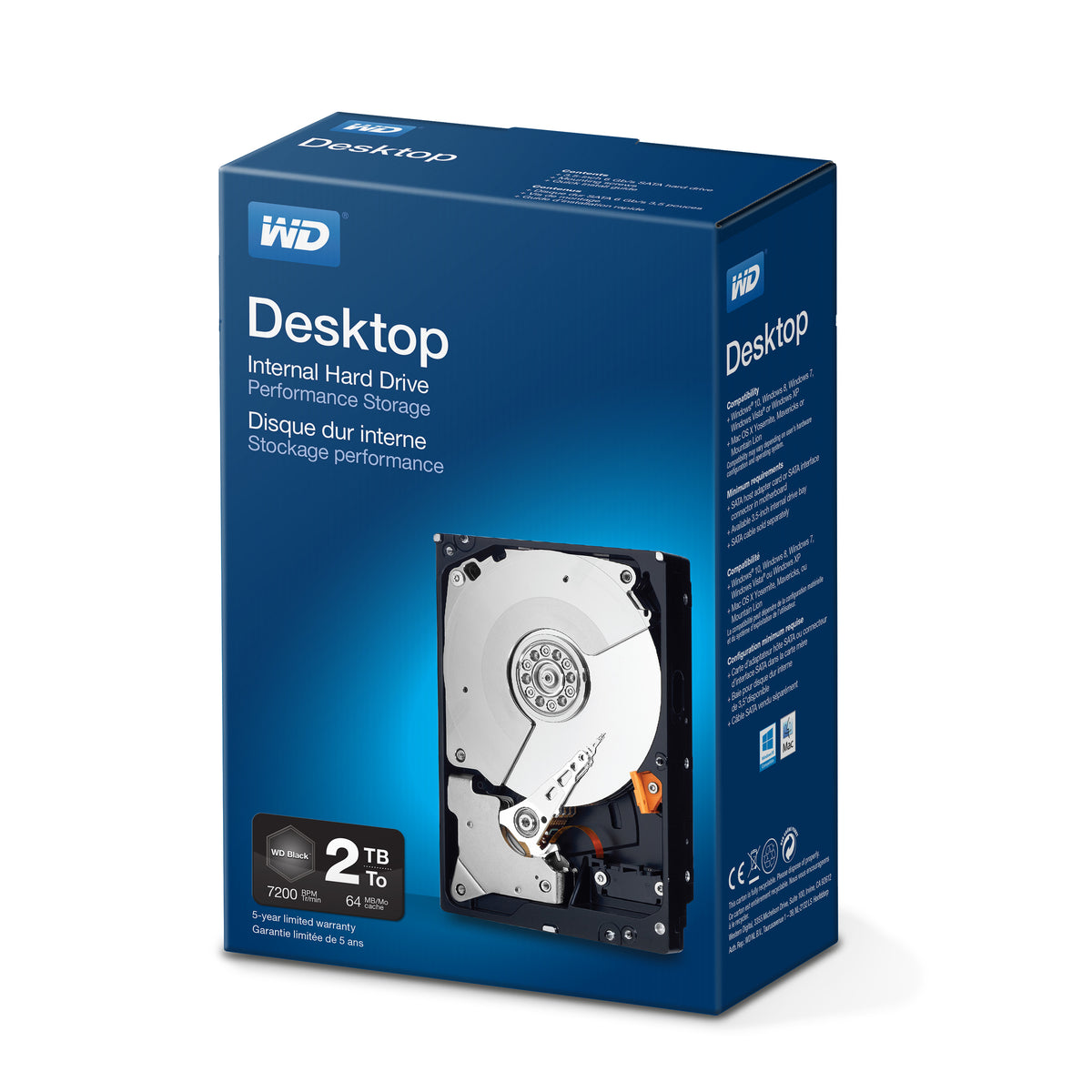 Western Digital Desktop-Leistung – 2 TB, 7200 U/min, SATA III