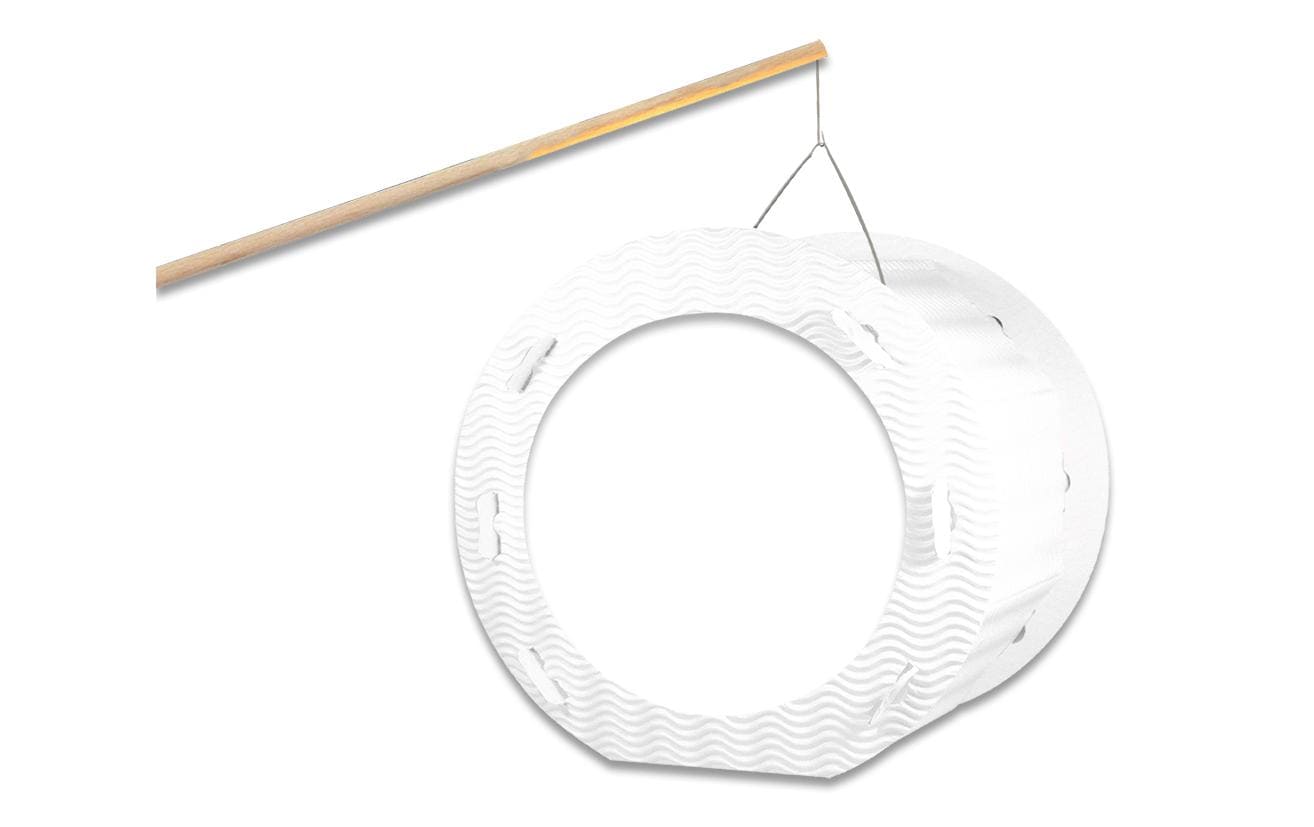 URSUS Papierlaterne, Karton, Weiss, Ø 17,5 cm, 24 Stk., Oval