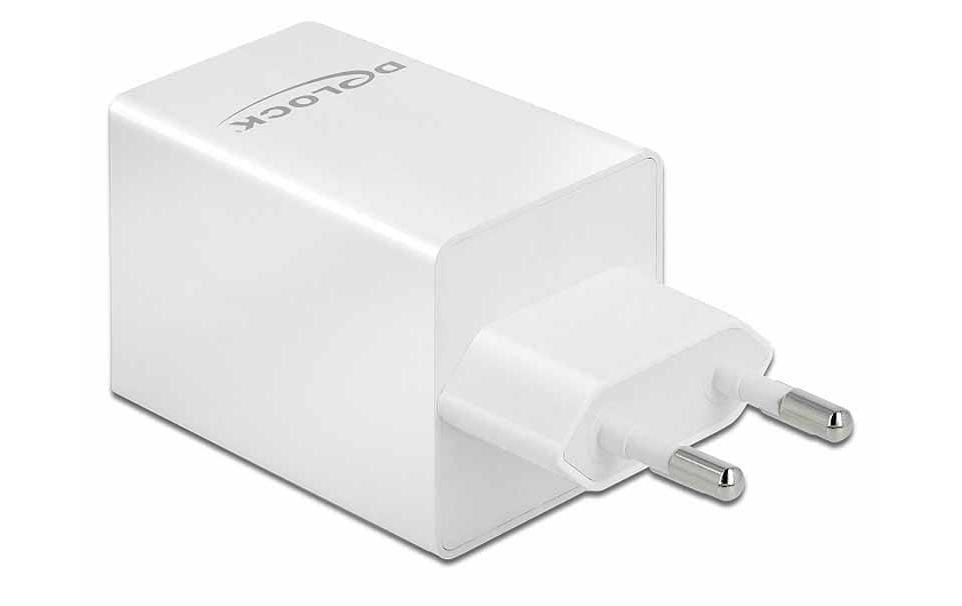 DeLOCK USB-Ladegerät 48 W – USB-C×1, USB-A×1 – PD 3.0, GaN, EU-Stecker (Typ C)