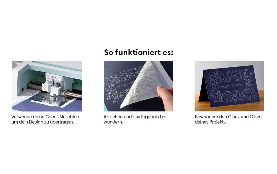 Cricut Transferfolie, Silber, Metallic, 30,5 × 30,5 cm, 8 Stk., für Cricut Maker und Cricut Explore