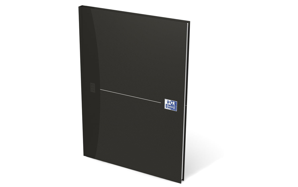 Oxford Notizbuch – A4 – liniert – 96 Blatt – 90 g/m² – Hardcover, perforiert, abgerundete Kanten, schwarz