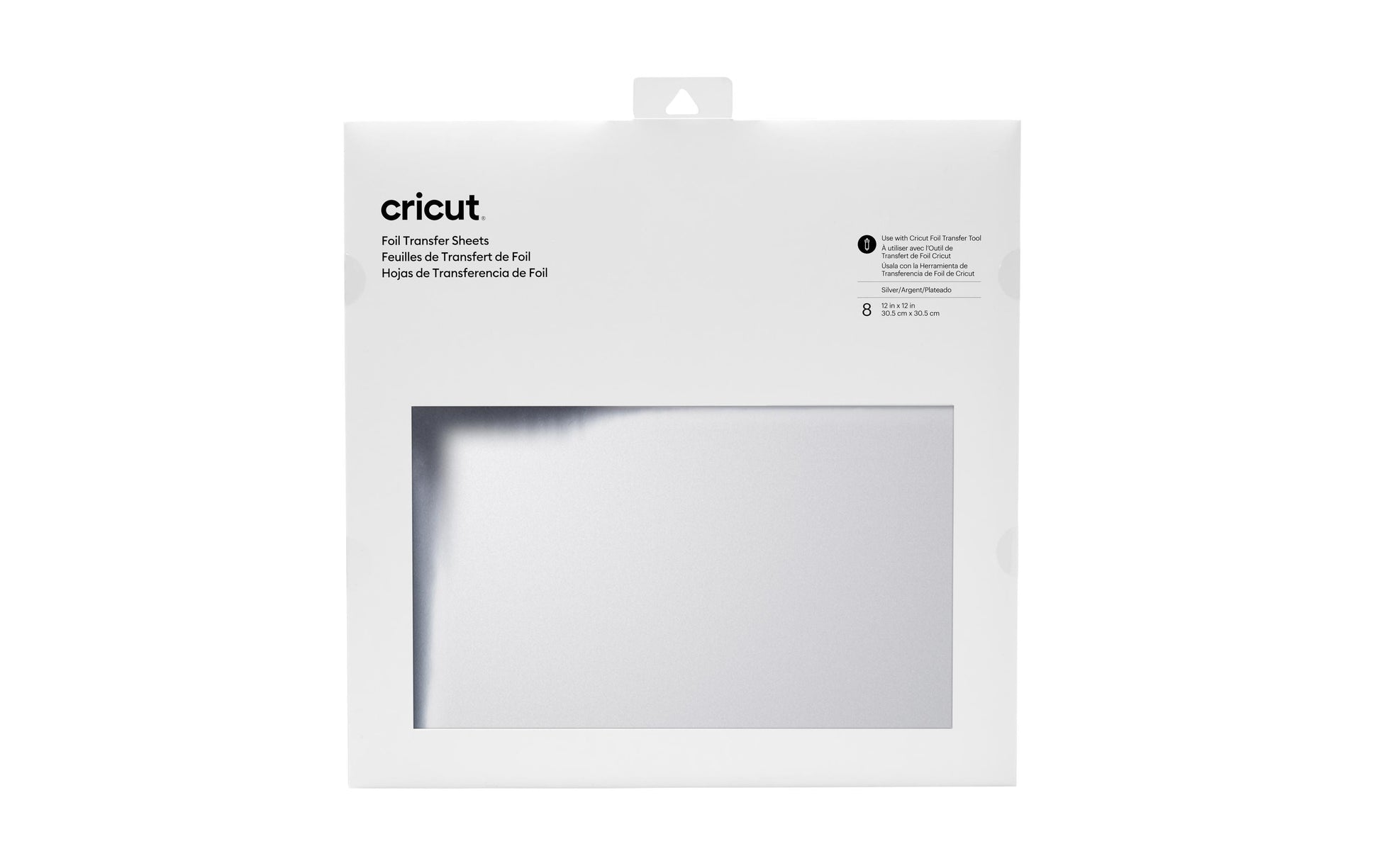 Cricut Transferfolie, Silber, Metallic, 30,5 × 30,5 cm, 8 Stk., für Cricut Maker und Cricut Explore