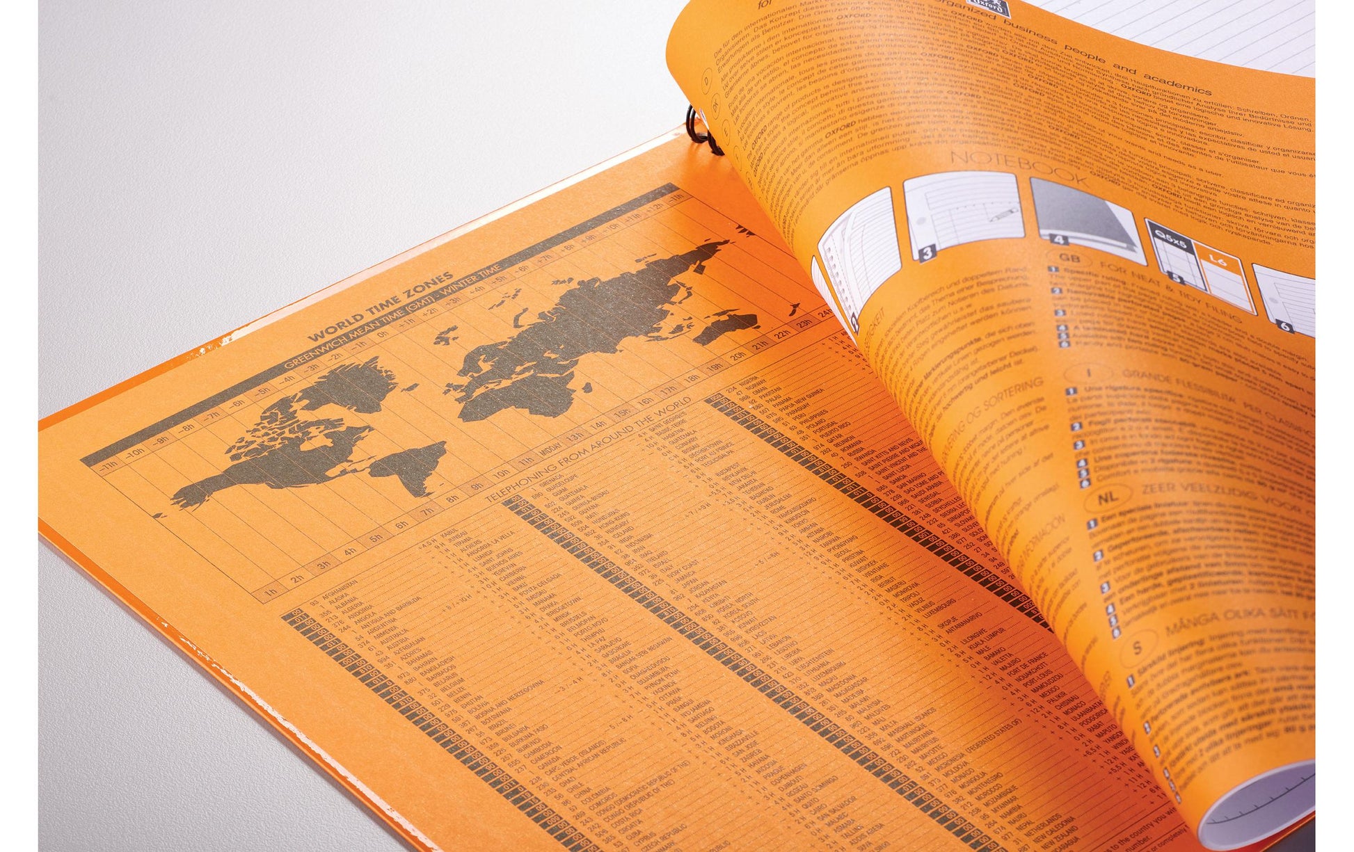 Oxford Collegeblock, 80 Blatt, 4-fach gelocht, perforiert, 80 g/m² – Orange, für SCRIBZEE App