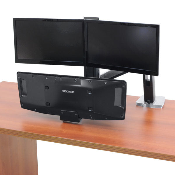 Ergotron WorkFit A – Tischhalterung, Dual, bis 24", 11 kg, höhenverstellbar, Tastaturablage