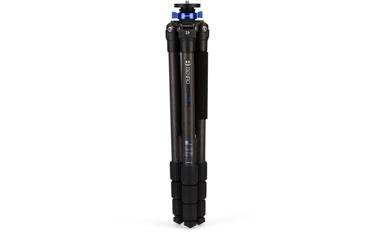 Benro Mach3 TMA38CL Dreibeinstativ – bis 177 cm, 16 kg Traglast, Carbon, 4 Sektionen – 3/8" Gewinde