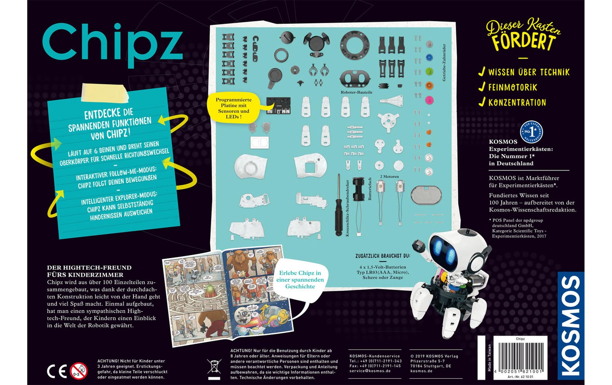 Kosmos Roboterhund – Chipz – Intelligenter Roboter, 8–14 Jahre, Deutsch