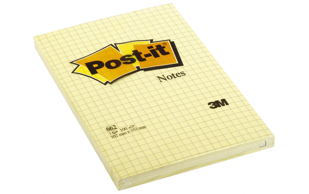 3M Post-it Haftnotizen – 102 × 152 mm – Gelb, 100 Blatt/Block