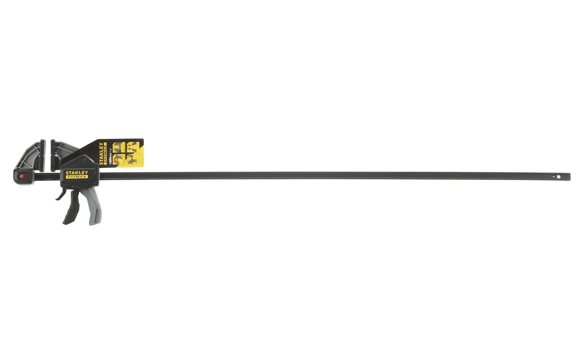 Stanley FATMAX XL Einhandzwinge – Spannweite 1'250 mm, Schliesskraft 270 kg, Nylon mit Klemmpads