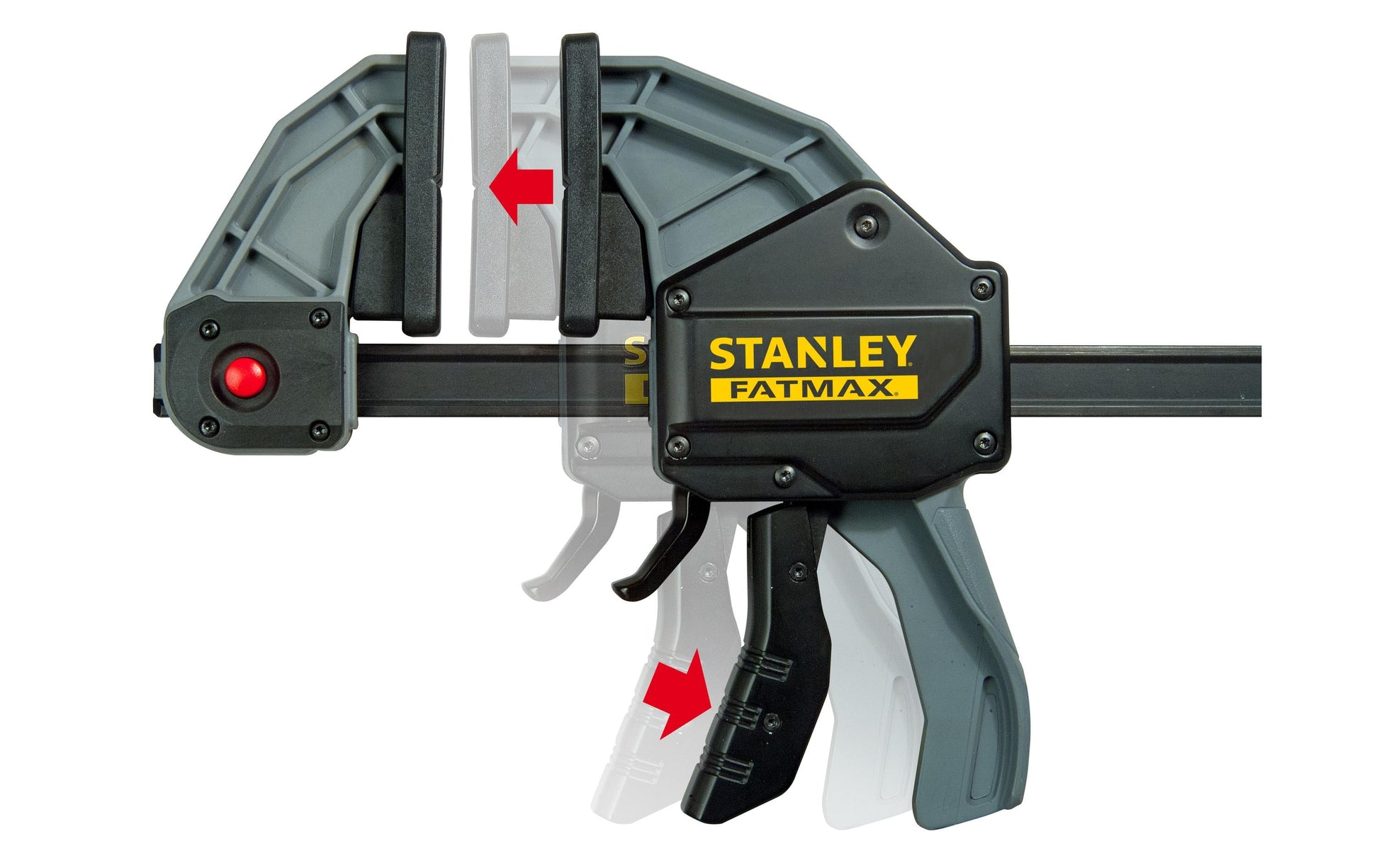 Stanley FATMAX XL Einhandzwinge – Spannweite 1'250 mm, Schliesskraft 270 kg, Nylon mit Klemmpads