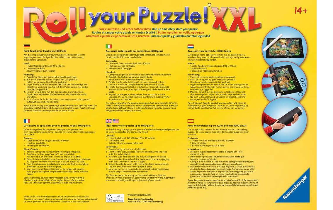 Ravensburger Puzzlemappe – für 1'000–3'000 Teile – 30,1×5,5×43,3 cm – schwarz – ab 14 J.