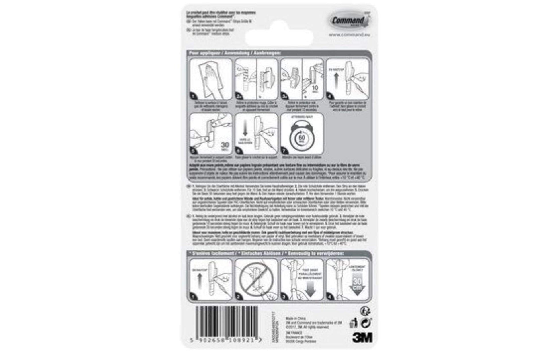 3M Command Haken – Metall – Silber – 1,3 kg