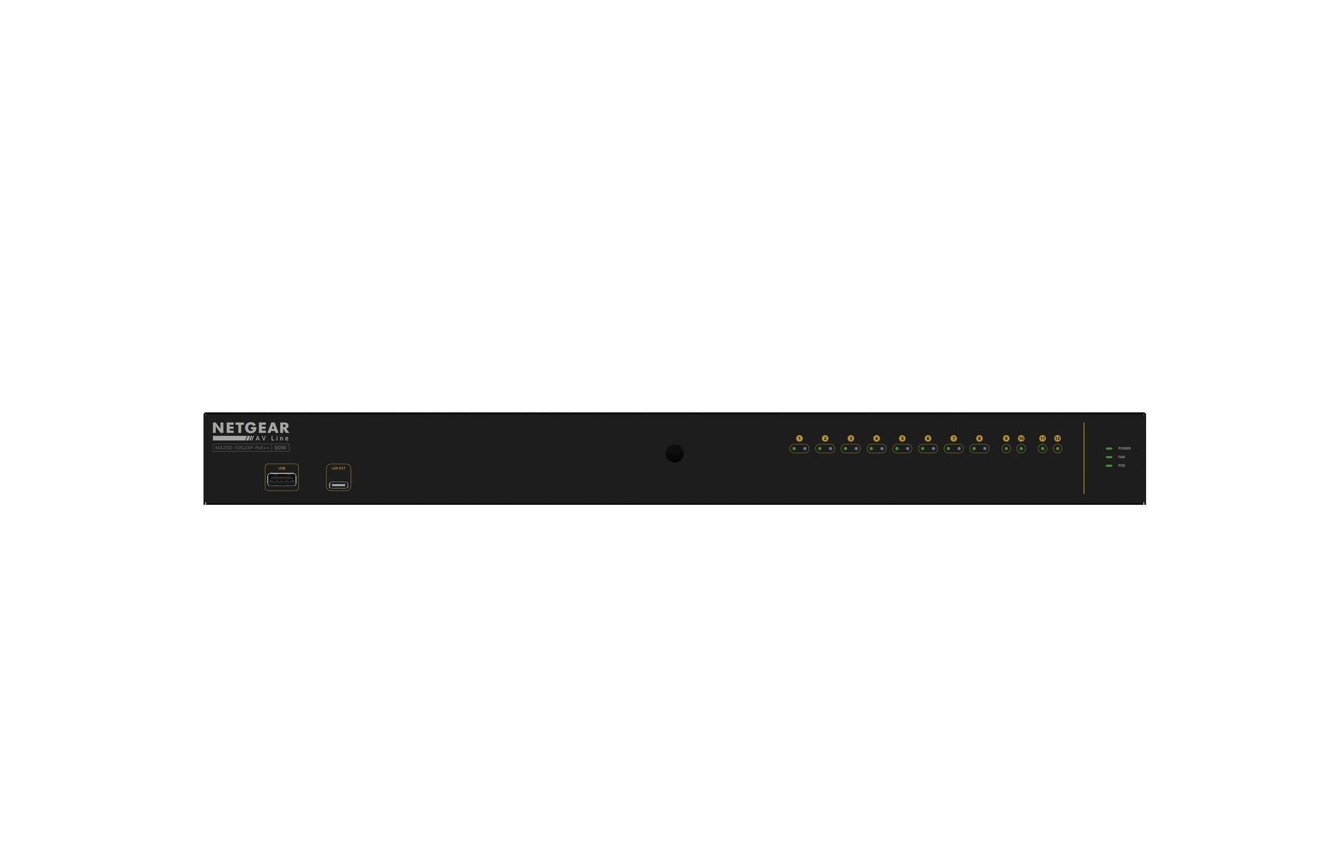 NETGEAR GSM4212UX-100EUS – Managed Switch – 10×GbE, 2×SFP+, L2+/L3, PoE+ 720 W, 1U