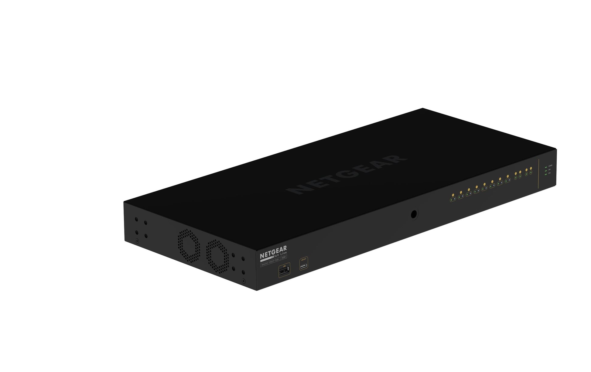 NETGEAR M4250-10G2F – Managed Switch – 10×GbE, 2×SFP, L2/L3, PoE+ 150 W, 1U