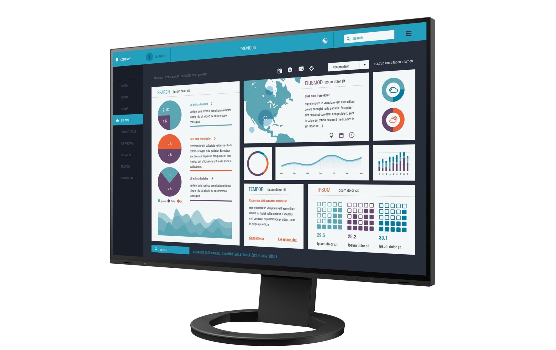 EIZO FlexScan EV2495-BK – Monitor, 24,1", 350 cd/m², USB-C (PD 70 W, DP Alt Mode), Lautsprecher, VESA 100 × 100