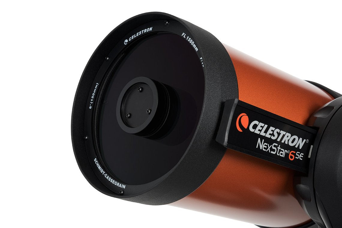 Celestron NexStar 6 SE SCT – Spiegelteleskop, 1500 mm Brennweite, f/10, 354× Vergrösserung, Schwarz, Orange