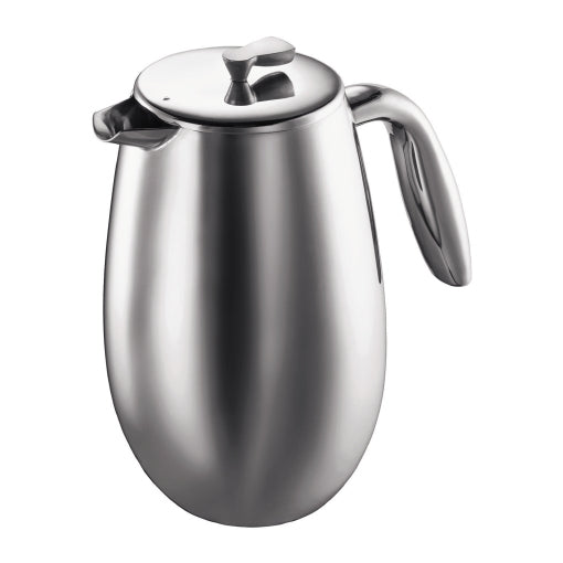 Bodum Columbia French Press Kaffeebereiter – 1 l, 8 Tassen, Silber