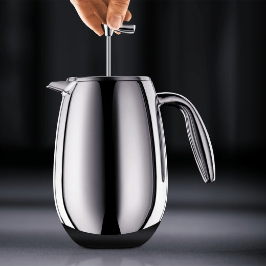 Bodum Columbia French Press Kaffeebereiter – 1 l, 8 Tassen, Silber
