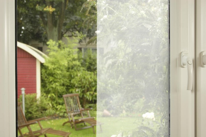 TESA Insect Stop Fenster-Fliegengitter – 100 × 100 cm – weiss – waschbar