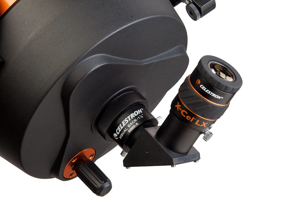 Celestron X-Cel LX 18 mm Okular – 60° scheinbares Sehfeld, 1,6 cm Augenabstand, FMC-beschichtet – Schwarz/Orange