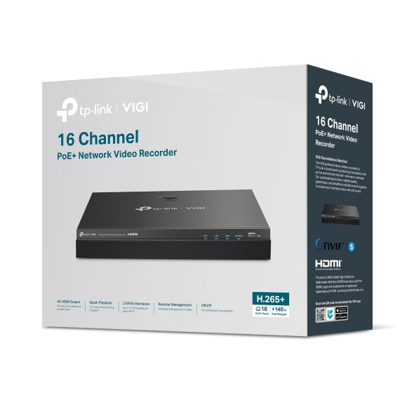 TP-Link VIGI NVR2016H-16MP – 4K – PoE
