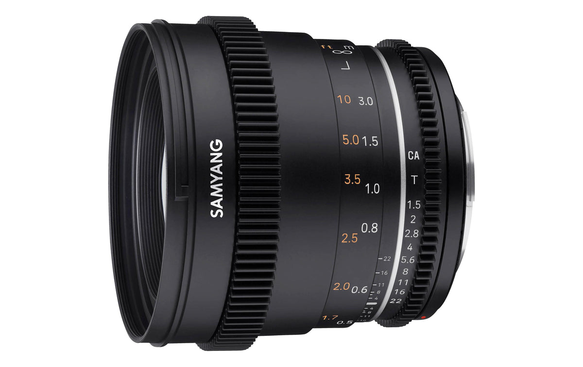 Samyang 50 mm T1.5 MK2 Kinoobjektiv – 50 mm f/1.5, manuell, Filter 77 mm – für Nikon F