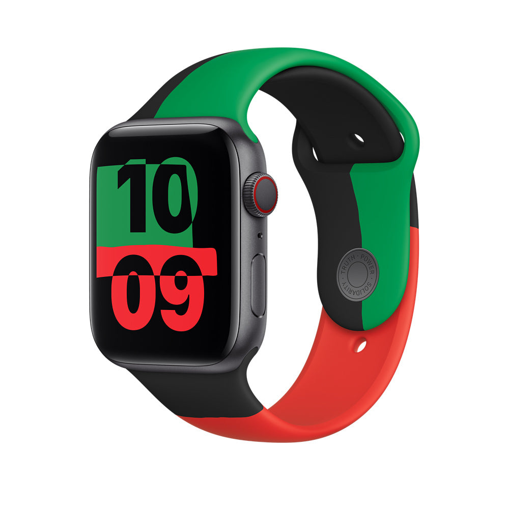 Apple Sportband Unity – Armband – für Apple Watch (42/44/45 mm), Grün, M/L, Recyceltes Material