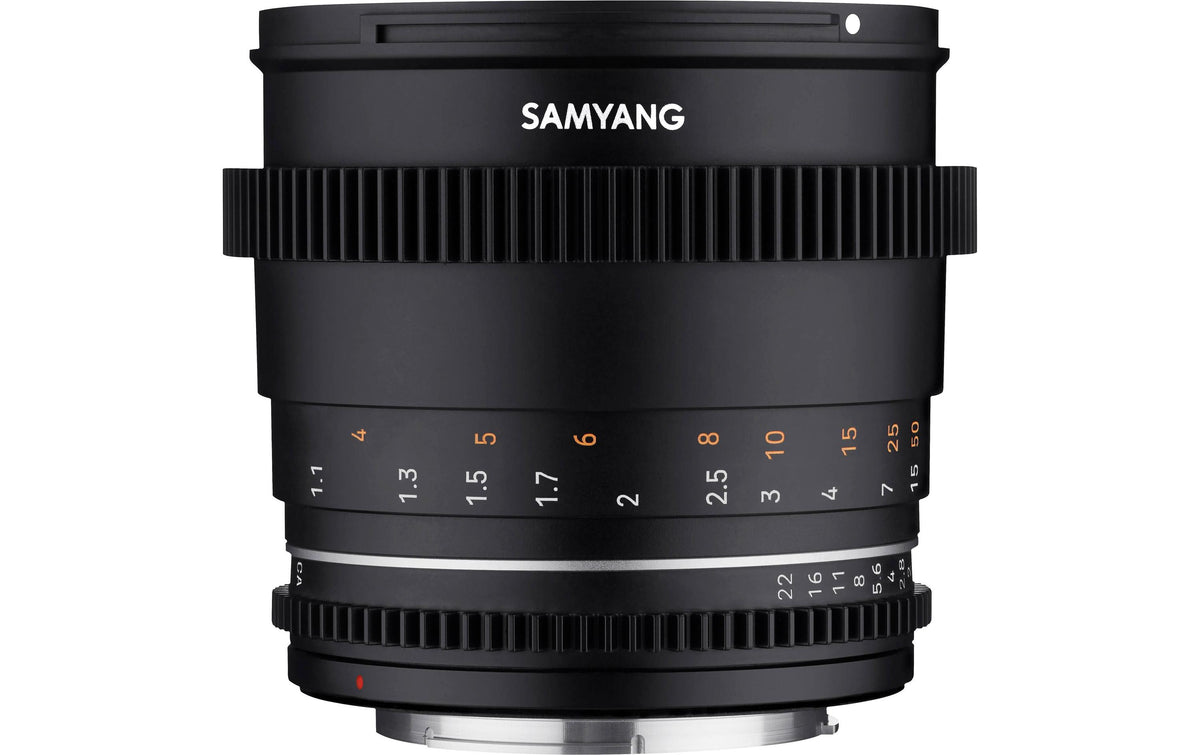 Samyang VDSLR 85mm T1.5 MKII – Kinoobjektiv – für Canon RF – manuell, 72 mm Filter