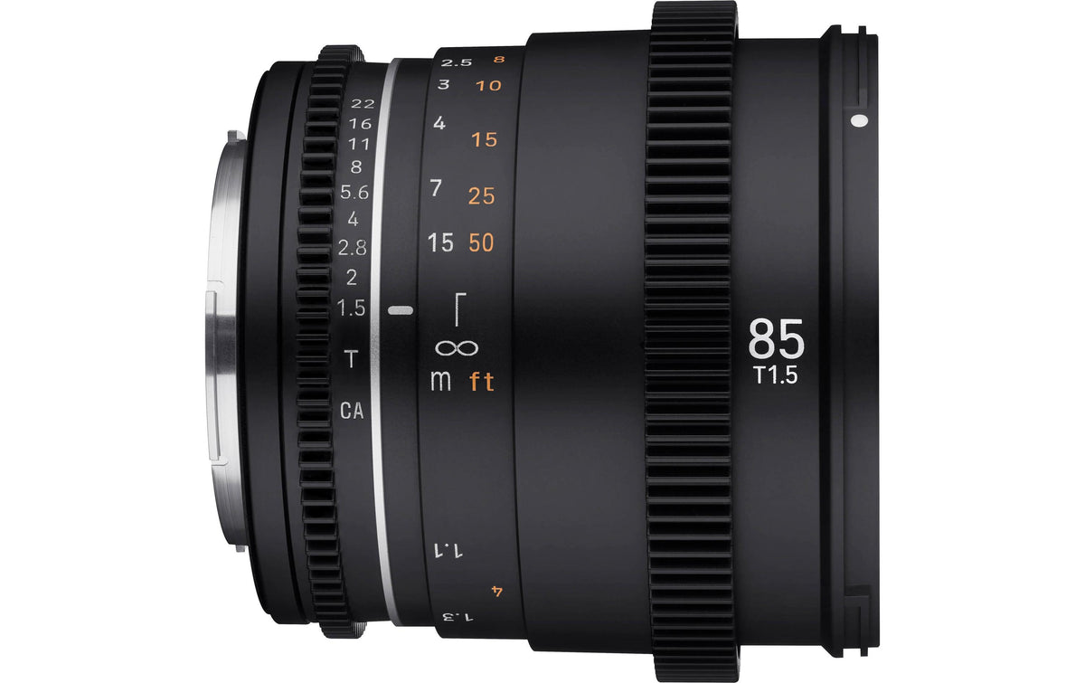 Samyang 85 mm T1.5 MK2 Kinoobjektiv – Manuell, 72 mm Filtergewinde – für Nikon F
