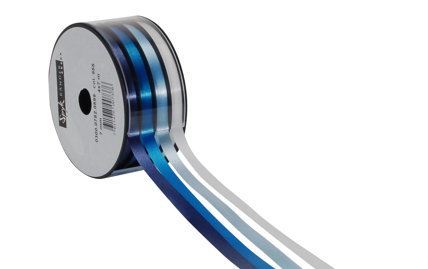 Spyk Bänder-Set Blau/Weiss – 4 × 7 m, 7 mm