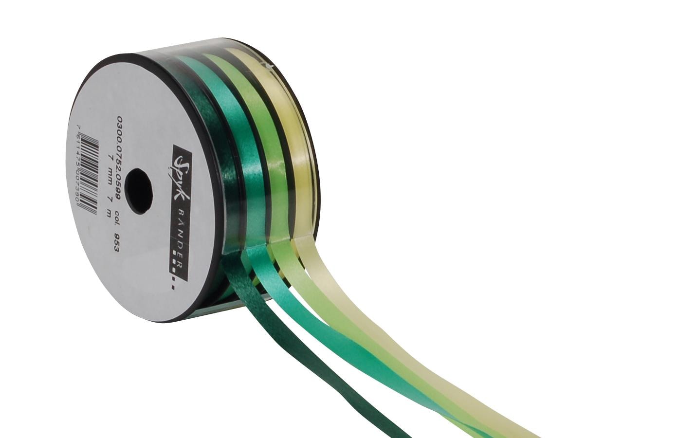 Spyk Bänder-Set Polyband Grün/Gelb – 4 × 7 m, 7 mm