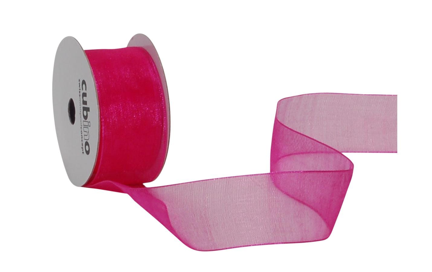 Spyk Geschenkband Organzaband Rosa – 25 mm × 6 m – 1 Stk.