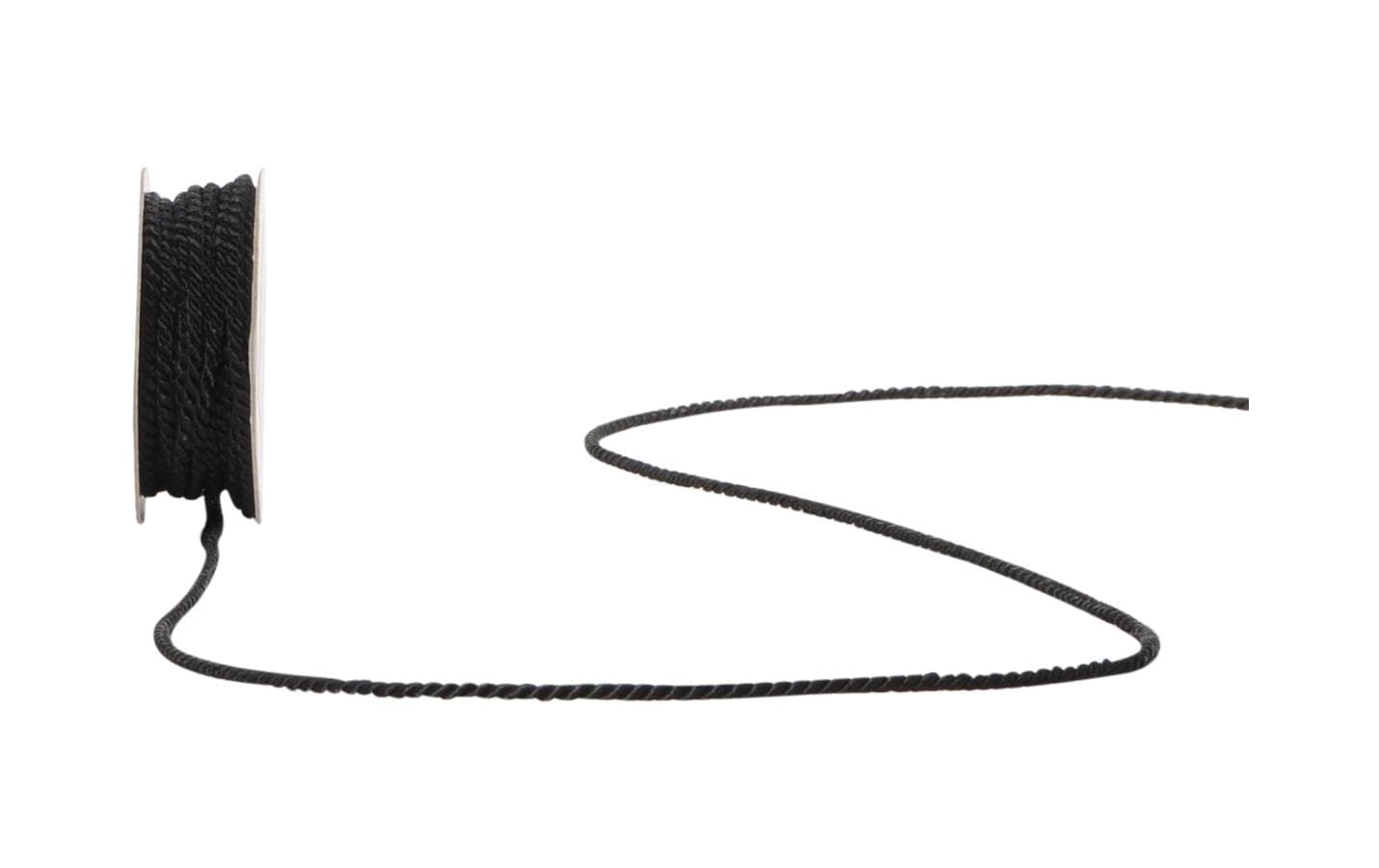 Spyk Geschenkband Seidenkordel Schwarz – 2,5 mm × 5 m