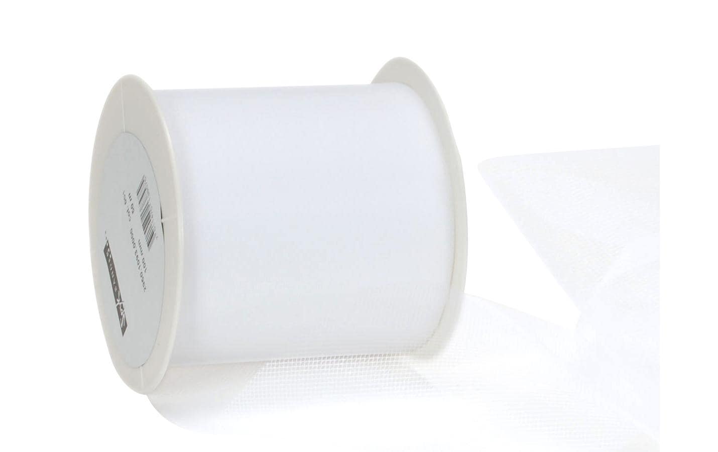Spyk Geschenkband Torino Tulle Weiss – 100 mm × 50 m