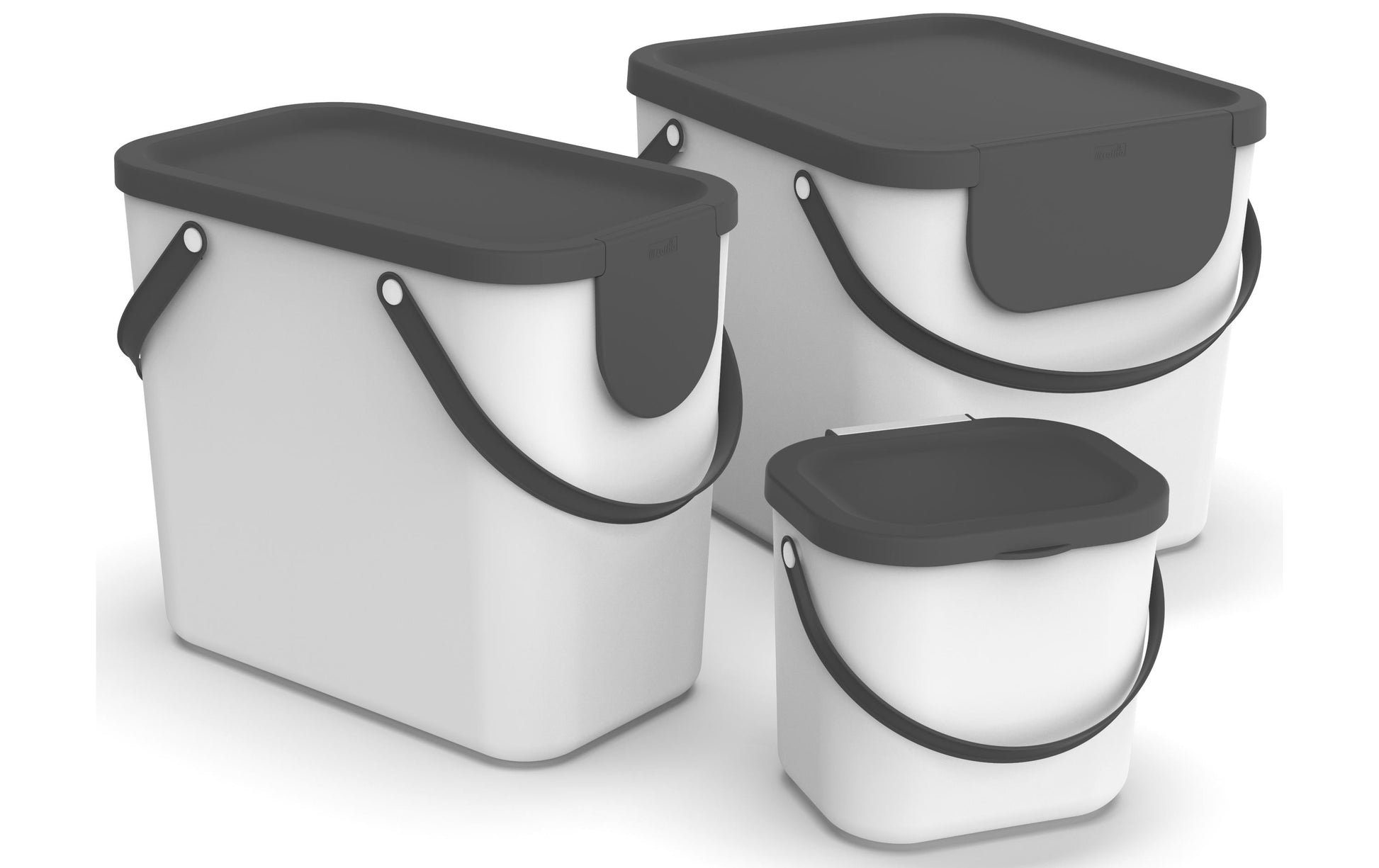 Rotho Recyclingbox Albula – 6 l – Kunststoff, rechteckig – Mistelgrün