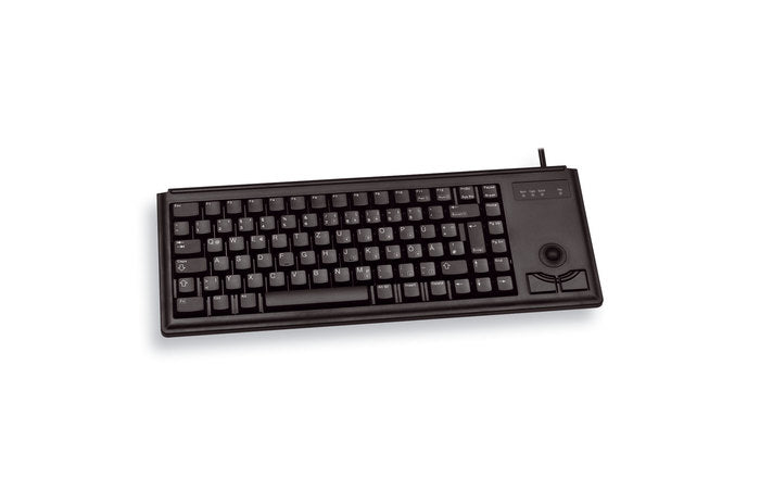 CHERRY Tastatur, kabelgebunden (PS/2), US-Layout (EN), Fullsize (mit Ziffernblock), mit Trackball