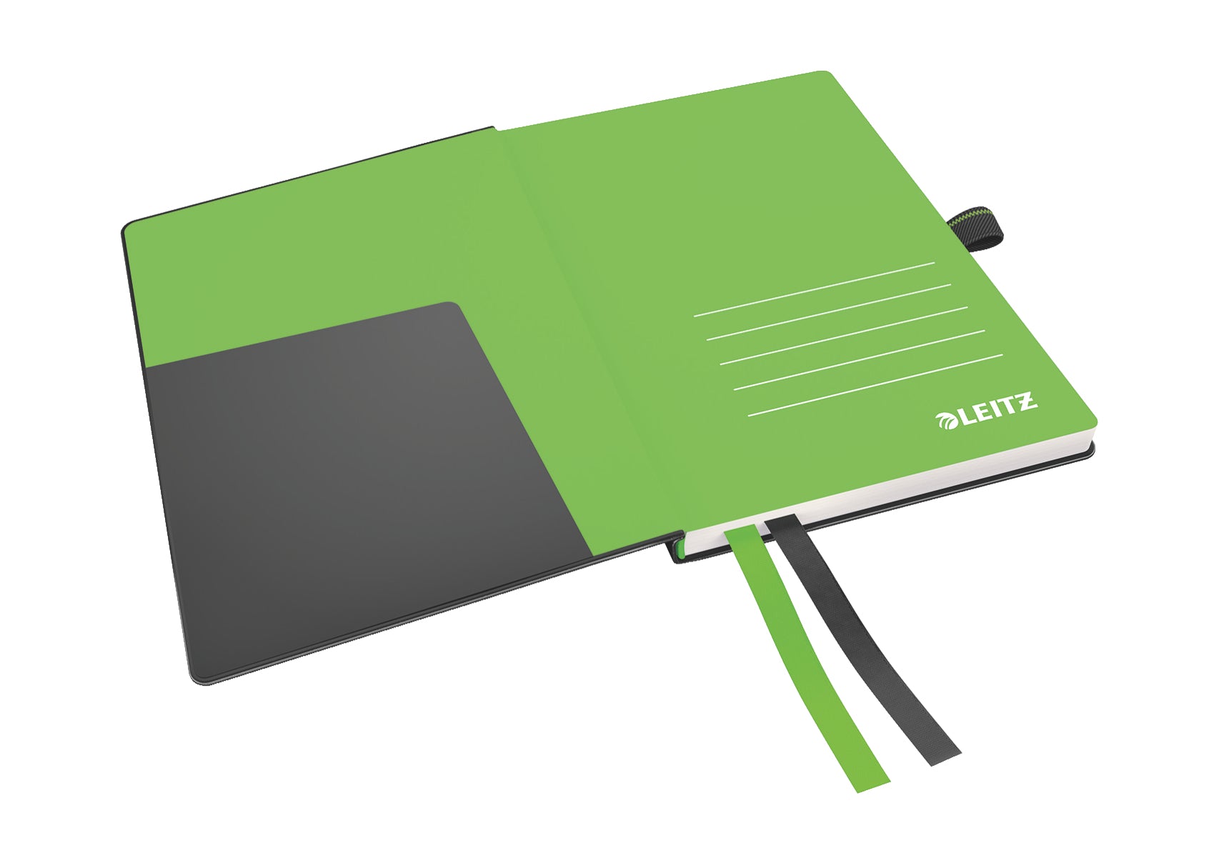 Leitz Notizbuch – A6 – liniert – 160 Seiten – 100 g/m² – Hardcover, schwarz, FSC