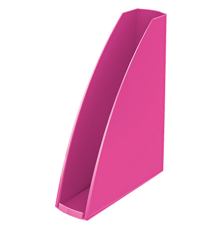 Leitz Stehsammler – Kunststoff, ohne Beschriftungsfeld, Pink, 258×75×312 mm