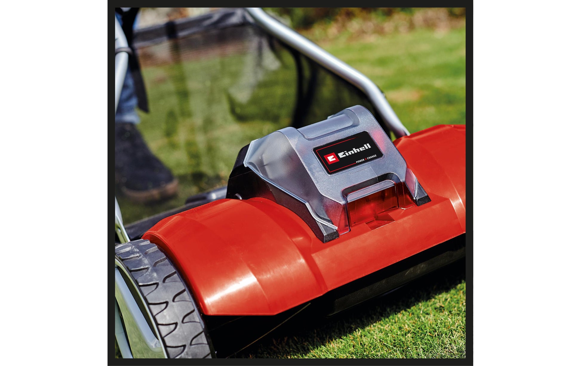Einhell GE-HM 18/38 Akku-Spindelmäher – 18 V – Schnittbreite 380 mm – 45 l Fangkorb – Solo – Power X-Change