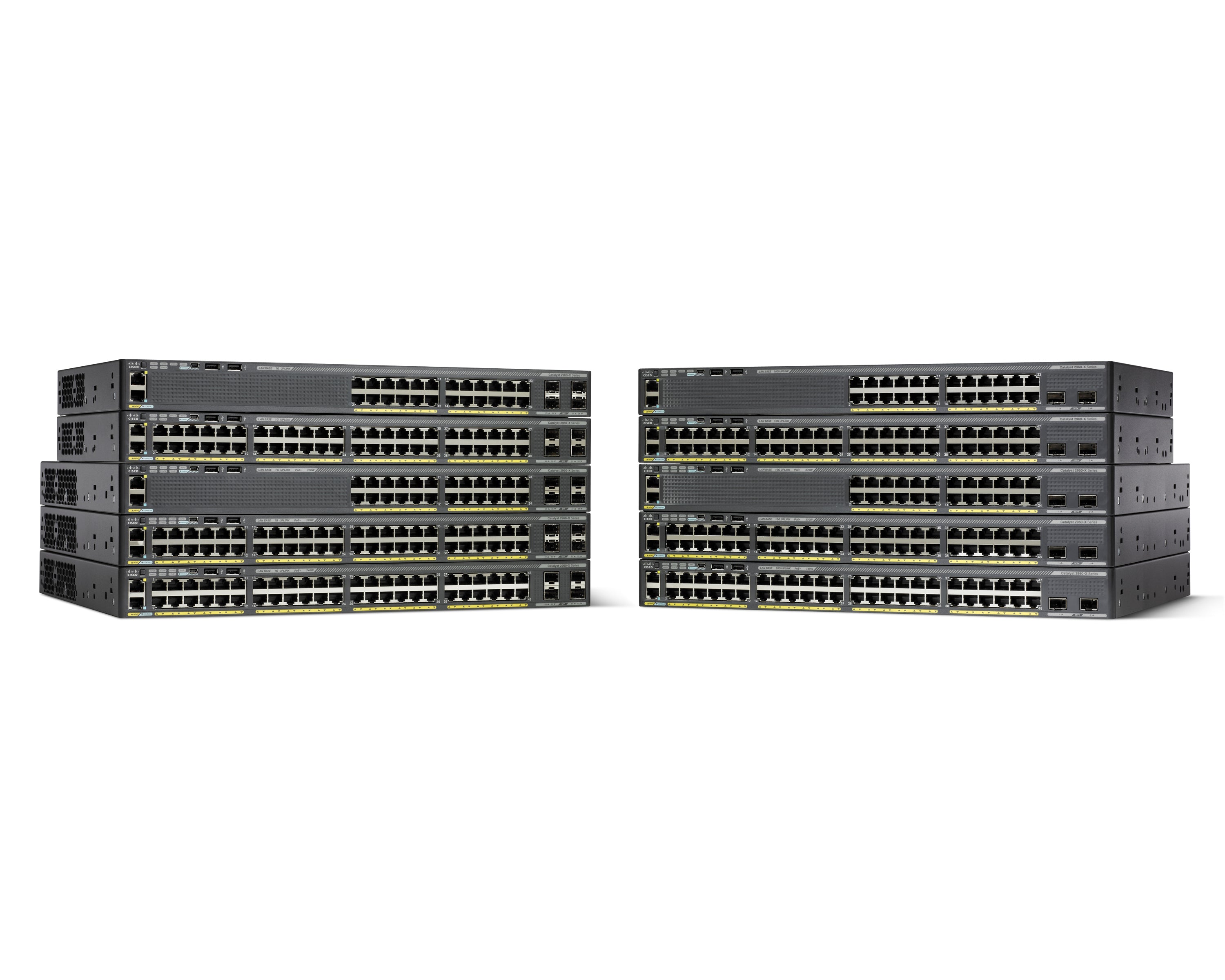 Cisco Catalyst C2960X48LPDL – Managed L2 Switch – 48× 1G, 2× 10G SFP+, PoE+, PoE-Budget 370 W, 1U