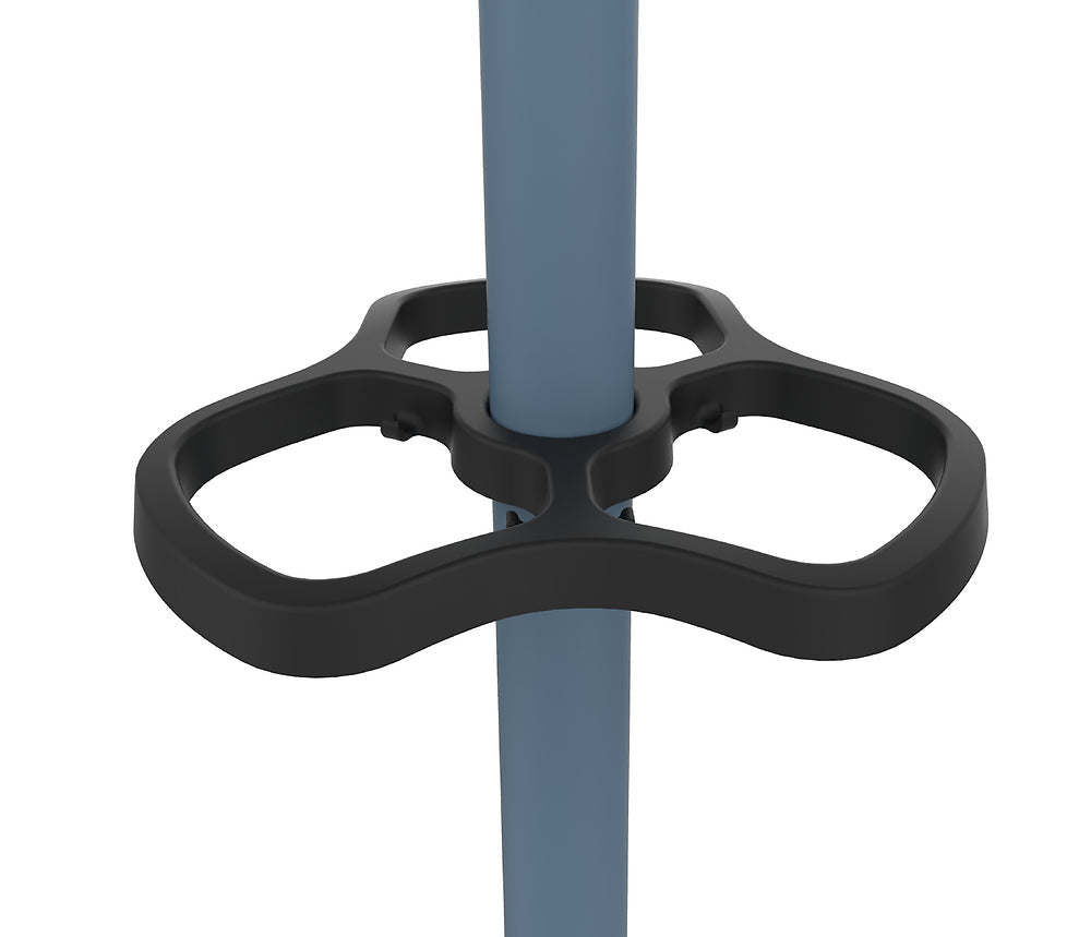 Unilux ACCUEIL Garderobenständer mit 8 Haken – mit Schirmhalter – Stahl – Blau – 1'750 mm