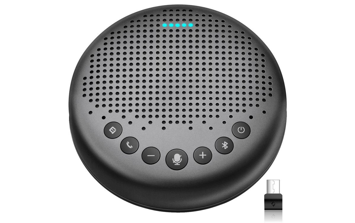 eMeet Luna USB-Speakerphone – 15 h Akkulaufzeit, Schwarz