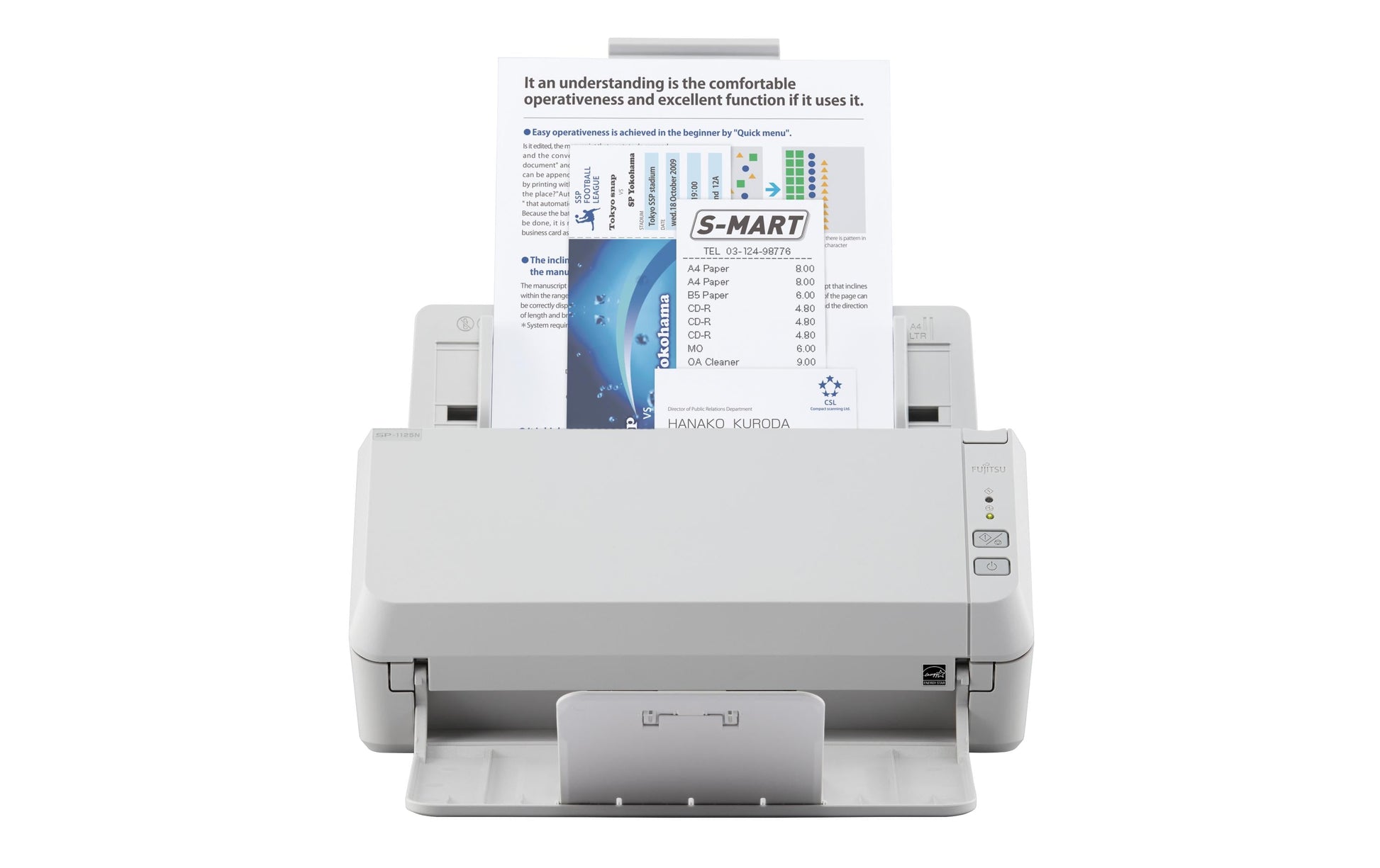 Ricoh SP-1125N – Einzugsscanner, A4, Duplex, 25 ppm, ADF 50 Blatt, LAN