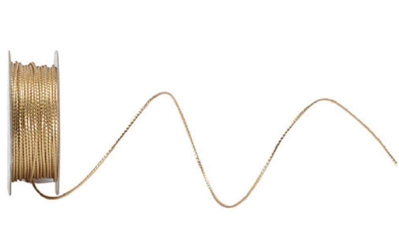 Spyk Geschenkband Lurexa-Kordel Gold – 1 mm × 7 m – 1 Stk. – Herzlichen Glückwunsch