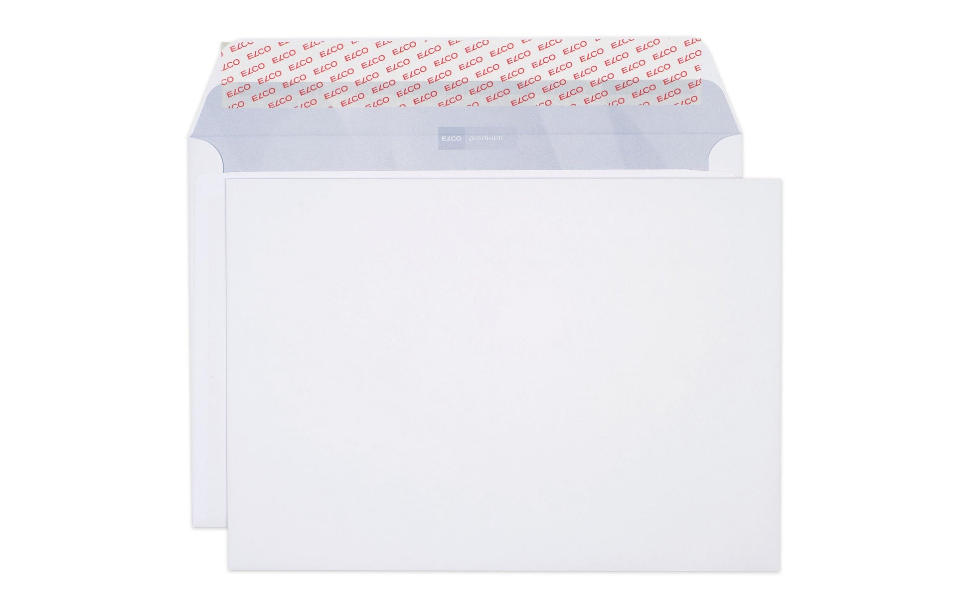 Elco Couvert B4, ohne Fenster, selbstklebend, hochweiss, 120 g/m², mit Innendruck – 250 Stk.
